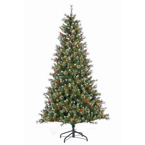 7.5Ft. Pre-Lit Mixed Needle Glazier Pine with Iced Tips and 500 Clear Lights