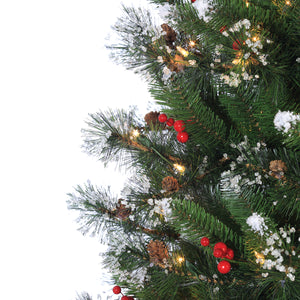 7.5Ft. Pre-Lit Mixed Needle Glazier Pine with Iced Tips and 500 Clear Lights
