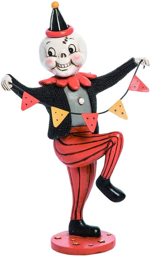 Vintage Halloween Circus Character Figures – Tabletop Halloween Decoration (Skeleton)