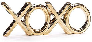 One Holiday Way Metallic Gold XOXO Sign - Valentine’s Day Tabletop Decoration
